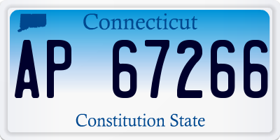 CT license plate AP67266