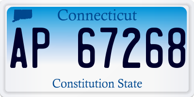 CT license plate AP67268