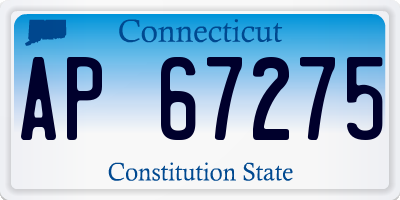 CT license plate AP67275