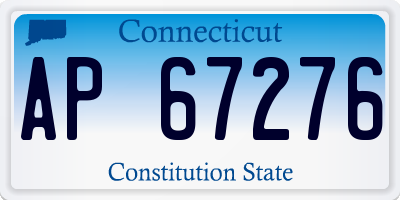 CT license plate AP67276