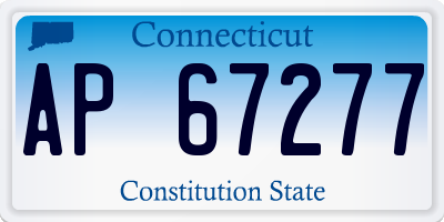 CT license plate AP67277