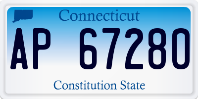 CT license plate AP67280