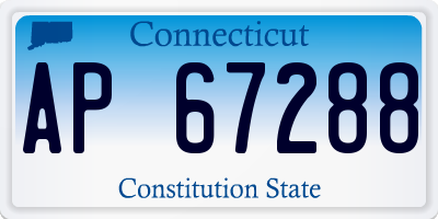 CT license plate AP67288