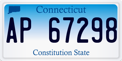CT license plate AP67298