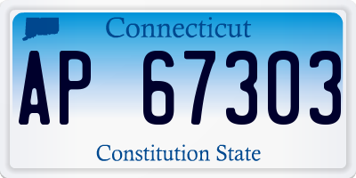 CT license plate AP67303