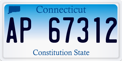 CT license plate AP67312