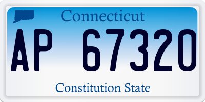 CT license plate AP67320