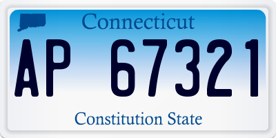 CT license plate AP67321