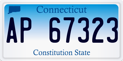 CT license plate AP67323