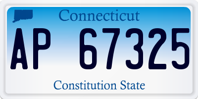 CT license plate AP67325