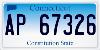 CT license plate AP67326