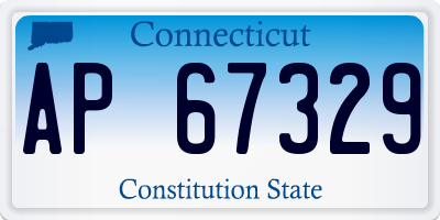 CT license plate AP67329