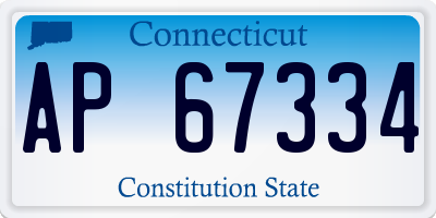 CT license plate AP67334
