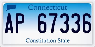 CT license plate AP67336