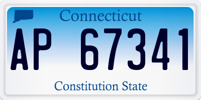 CT license plate AP67341