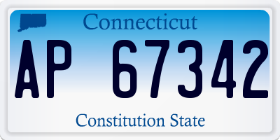 CT license plate AP67342