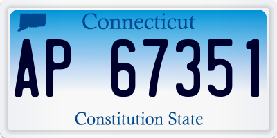 CT license plate AP67351