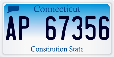 CT license plate AP67356