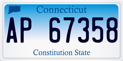 CT license plate AP67358