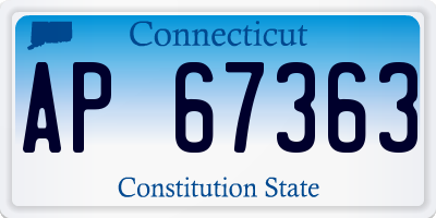 CT license plate AP67363