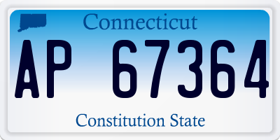 CT license plate AP67364