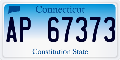 CT license plate AP67373