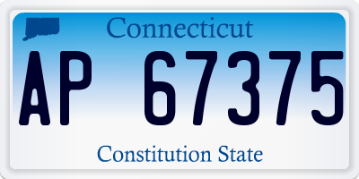 CT license plate AP67375