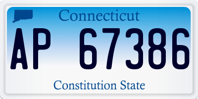 CT license plate AP67386