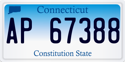 CT license plate AP67388