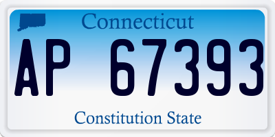 CT license plate AP67393