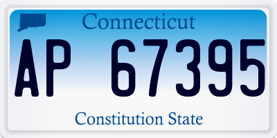 CT license plate AP67395
