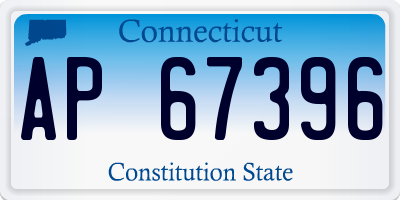 CT license plate AP67396