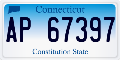 CT license plate AP67397