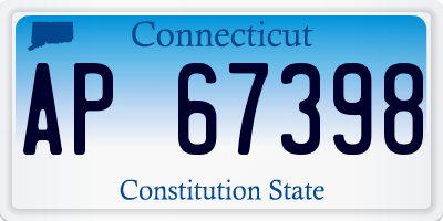 CT license plate AP67398