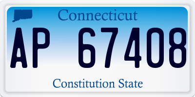 CT license plate AP67408