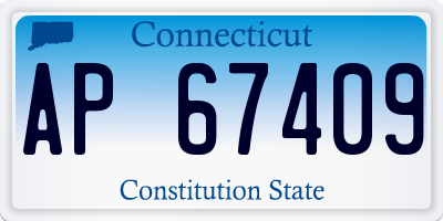 CT license plate AP67409