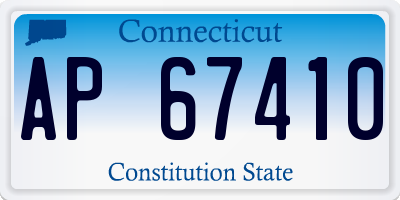 CT license plate AP67410