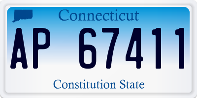 CT license plate AP67411