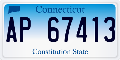 CT license plate AP67413