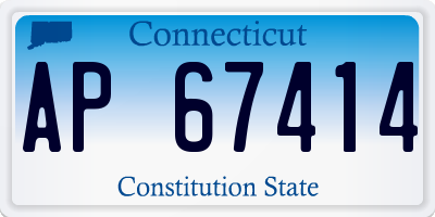 CT license plate AP67414