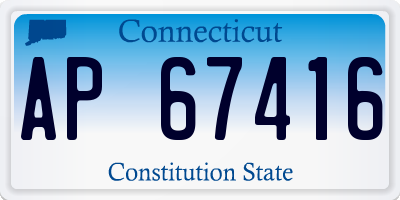 CT license plate AP67416