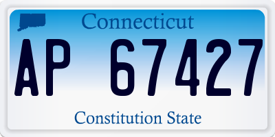 CT license plate AP67427