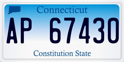CT license plate AP67430