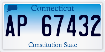 CT license plate AP67432