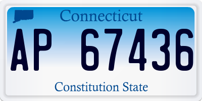 CT license plate AP67436