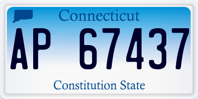 CT license plate AP67437
