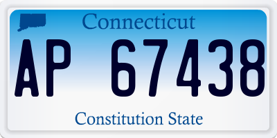 CT license plate AP67438