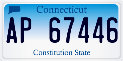 CT license plate AP67446