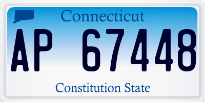 CT license plate AP67448