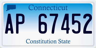 CT license plate AP67452